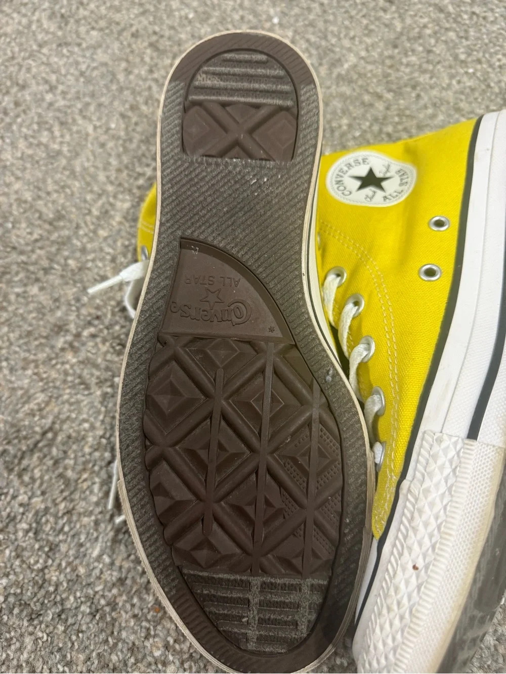 Converse Kids Yellow High-Top Canvas Sneakers with White Laces